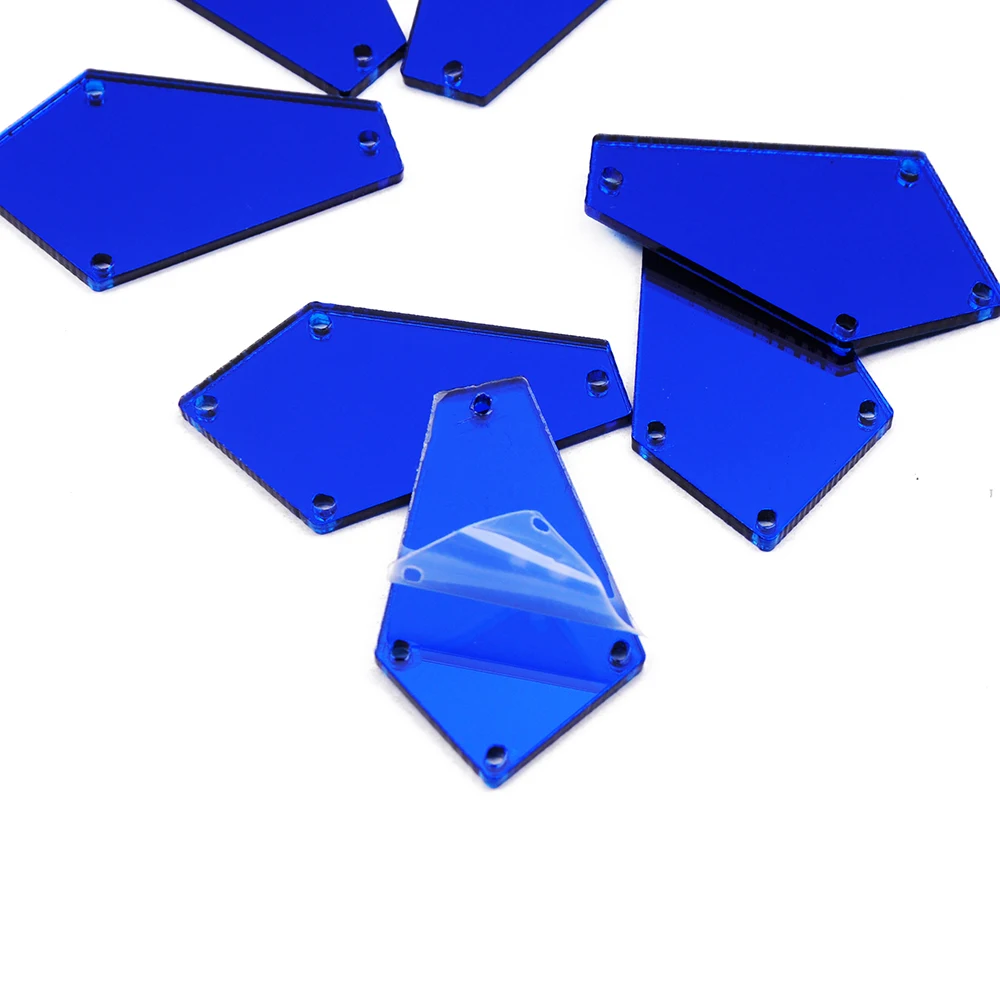 P04 22x37mm 30 Stück Pfeil-Acryl-Spiegel-Strass-Applikationen zum Aufnähen für Handarbeiten – Detail 5