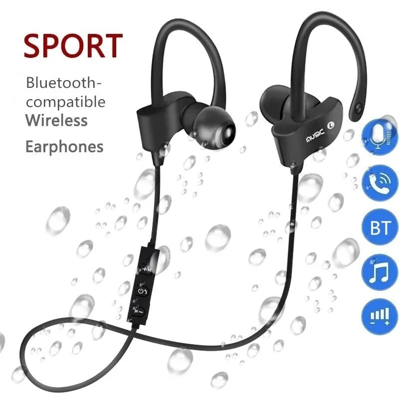 558 Bluetooth Earphone Earloop Earbuds Stereo Bluetooth Headset Wireless Sport Earpiece Handsfree With Mic For All Smart Phones