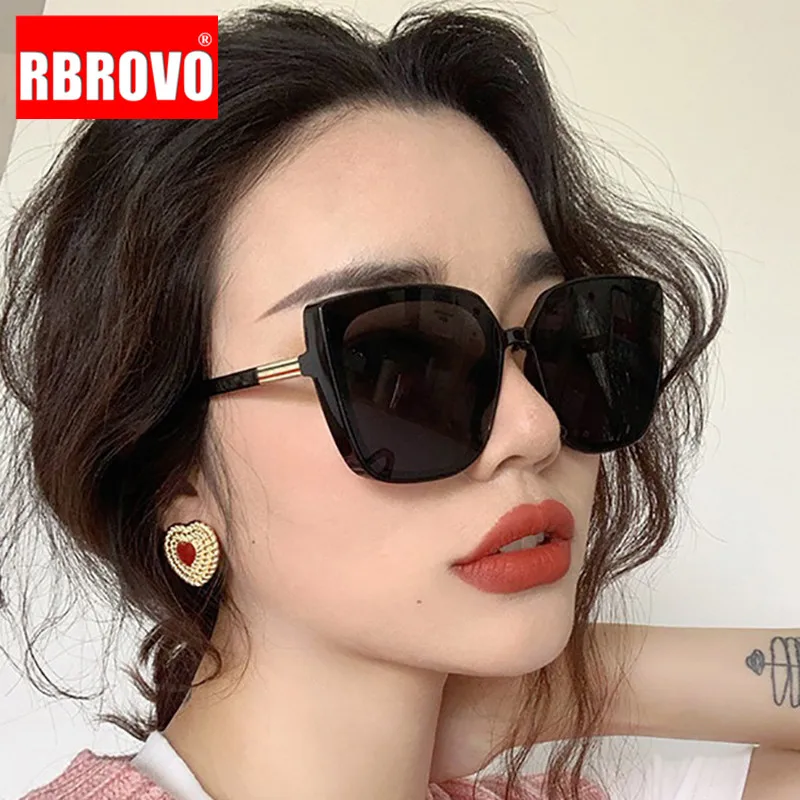 RBROVO Cateye Designer Sunglasses Women 2023 High Quality Retro Sunglasses Women Square Glasses Women/Men Luxury Oculos De Sol