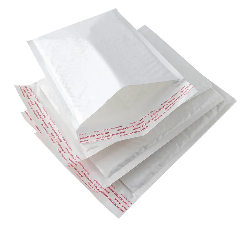 13*13cm 10PCS White Foam Envelope Bag Mailers Padded Shipping Envelope with Bubble Mailing Bag Christmas Package Gift Bags