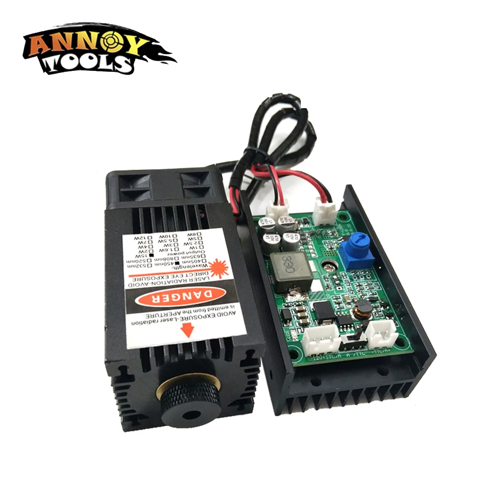 15000mW 450nm Laser Module Laser Cutter Adjustable Focus with TTL/PWM 15W laser module for CNC engraving machine