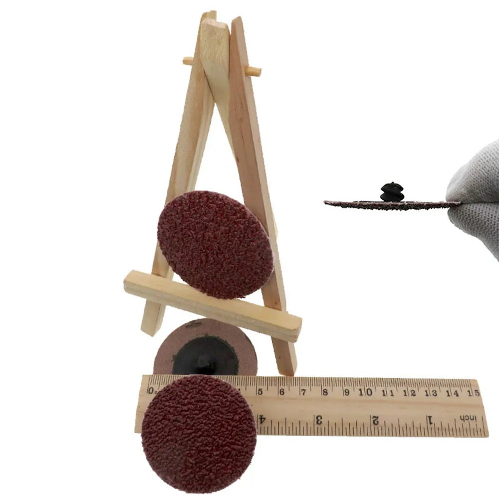 10pcs Rotary Lock Button Wheel Sanding Disc 2 Inch 50mm Red Sandpaper For Grinding And Polishing Abrasives Tools