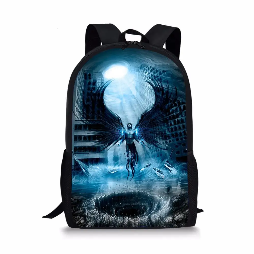 

Brand Children Game School Bags Boys Girls Dark Angel Printing School Backpack Teenager Schoolbag Custom Fashion Mochila Escolar