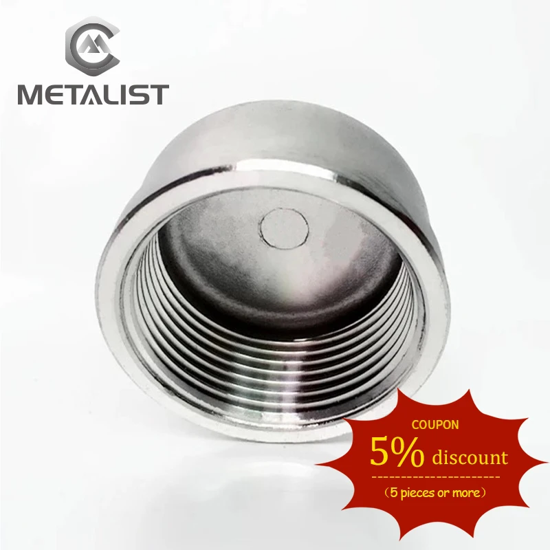 METALIST BSP 1/2 "DN15-3/4" DN20 SS304 Edelstahl Sanitär Rohr Kappe Weibliche Gewinde Rohr End Abdeckung kappe Für Rohr