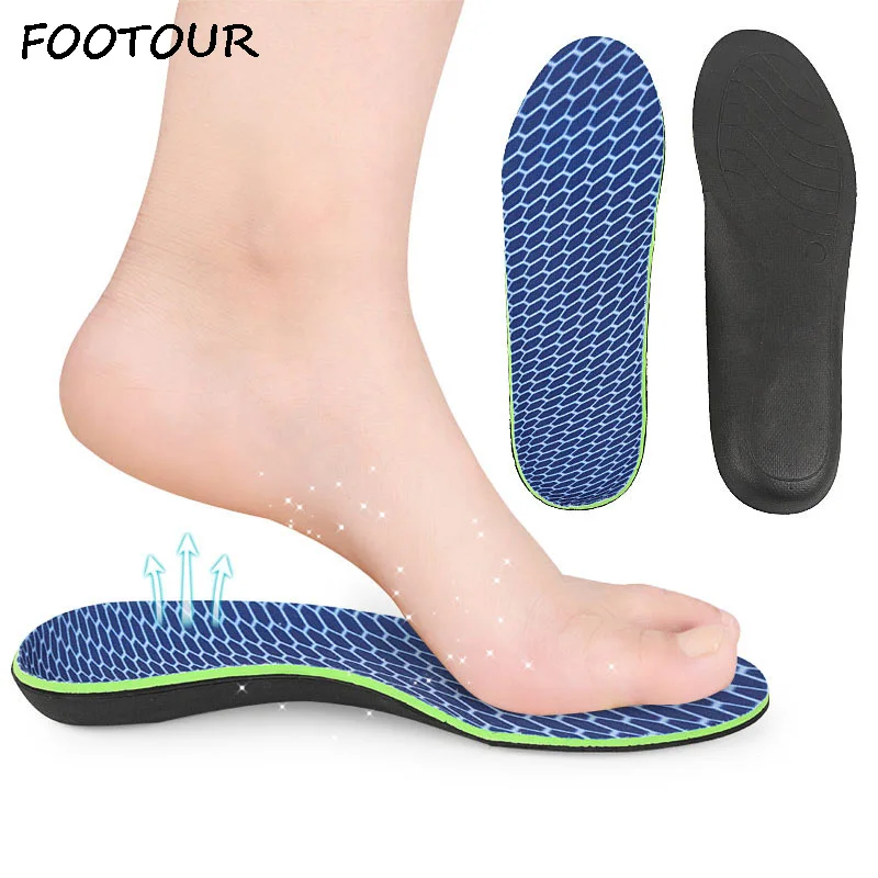 

FOOTOUR Orthopedic Insoles EVA Arch Support Orthotic Inserts Flat Feet Fascitis Plantar Pain Pronation Insole for Men and Women