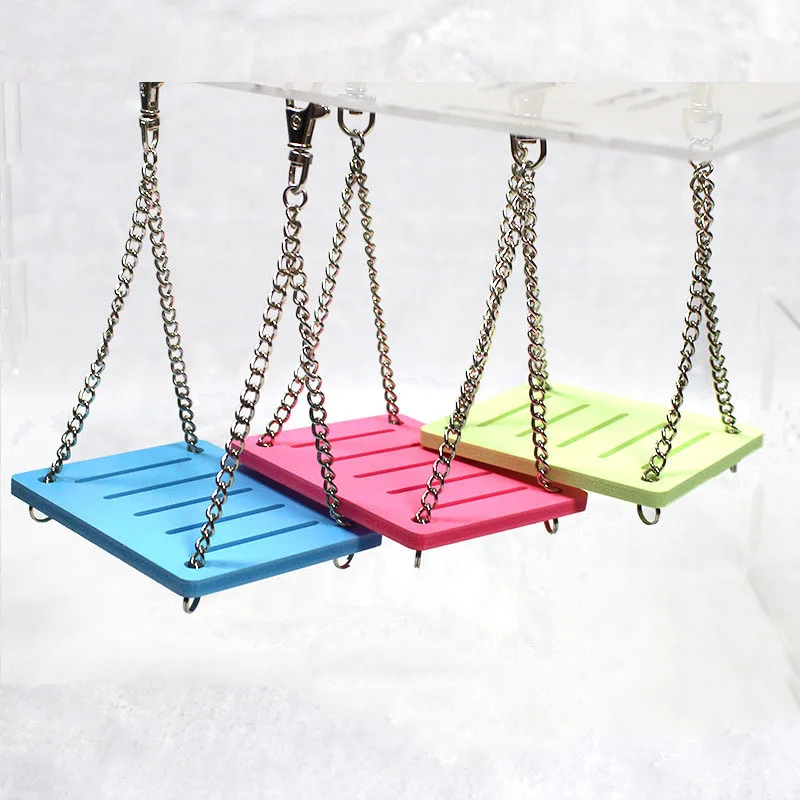 Cute Parrot Hamster Small Swing Shake Suspension Toy Hanging Bed Pet Products Entertainment Eexercise Toys