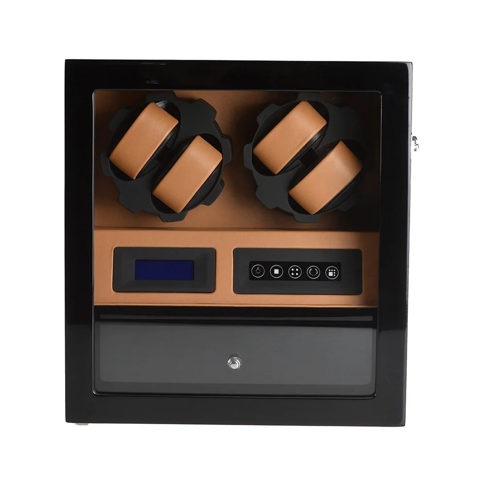 Automatic Watch Winder with 4+5 Watches Box Quiet Japanese Mabuchi Motor Adjustable Modes Watch Storage Winding Case Accessories