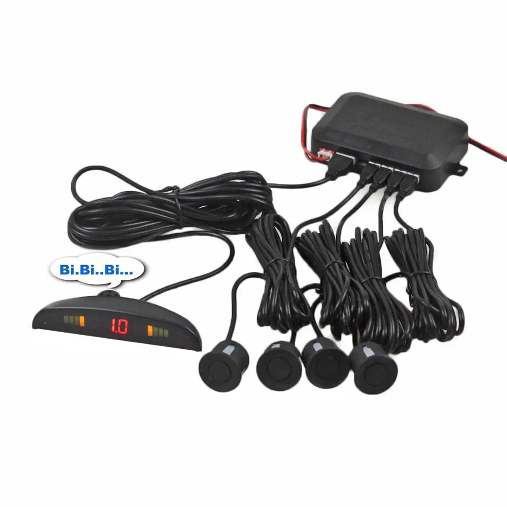 SMALUCK Car Parking Radar Sensors Backup Radar System with LED Backlight Display + 4 Sensors