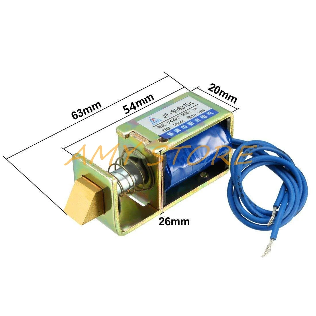 JF-S0837DL 10mm Stroke 1.5Kg 15N Force Pull Type Open Frame Actuator Solenoid Electromagnet DC 6V 12V 24V 1A Door Lock Assembly