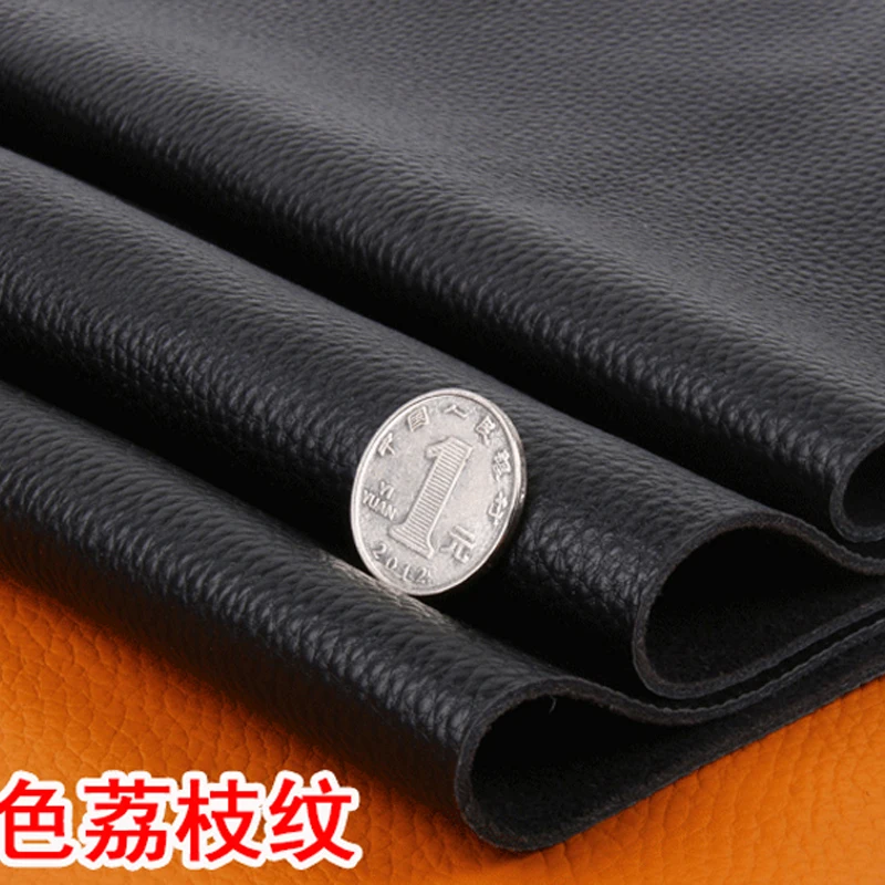 Veg tanned first layer leather genuine cow leather carving black color 1.5mm thickness paint for skin black color