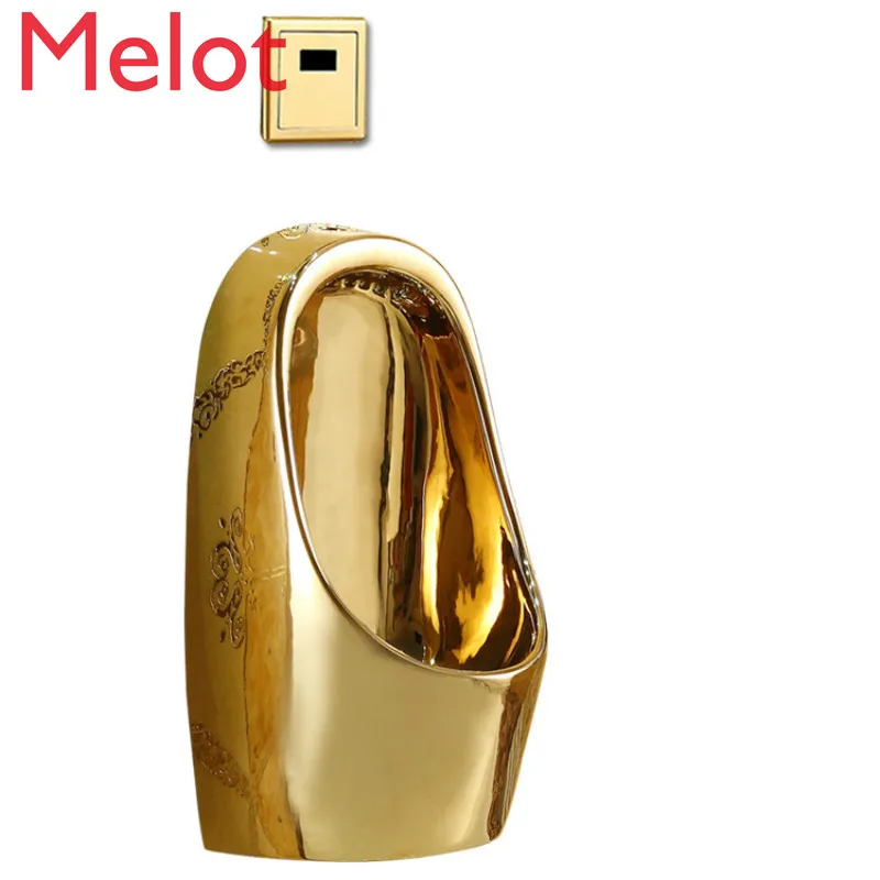 Wall-Mounted Smart Automatic Induction Golden Urine Cup Men's Wall-Mounted Urinal Ceramic KTV Urinal