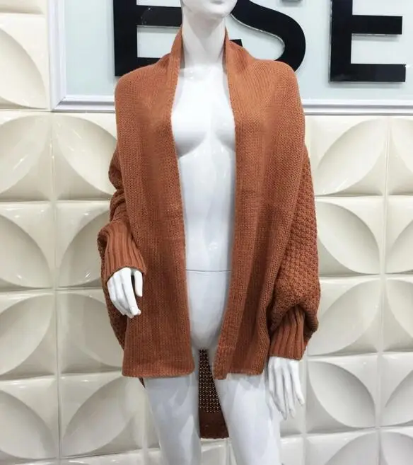 One size Plus Size Womens Long Sleeve Knitted Cardigan 2022 New Casual Solid Sweater Sexy Back Lace Outwear Coat Jacket