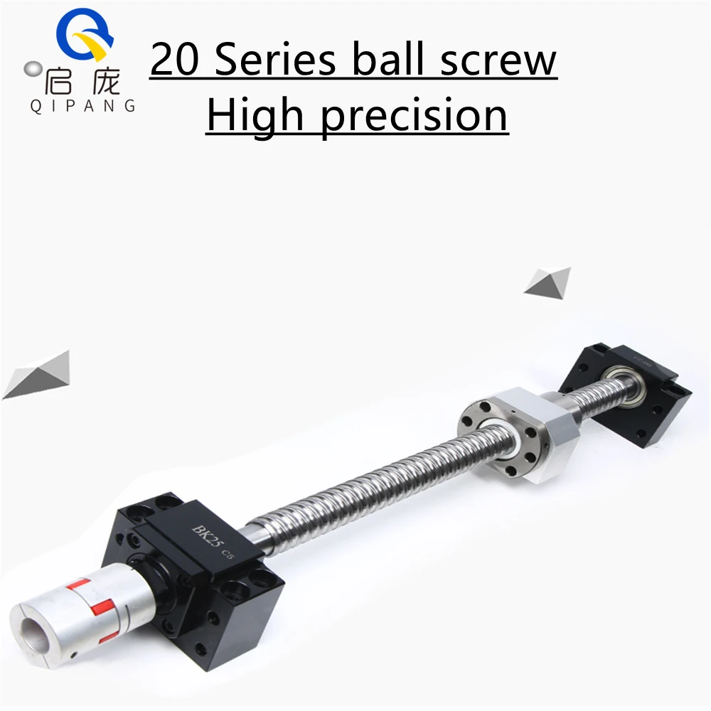 Ball Screw SFU2005 500-1500mm Ball Screw RM 2005 End Machined & BK/BF12 & Ballnut Housing CNC Tool