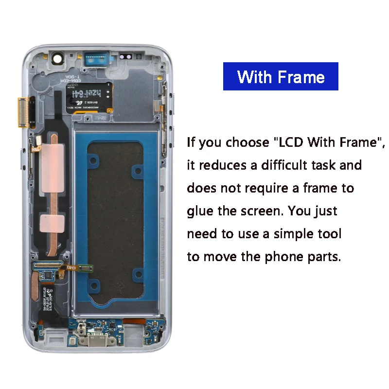 5.1“SUPER AMOLED LCD For Samsung S7 G930 SM-G930F LCD Display Touch Screen Digitizer With Frame For Samsung S7 LCD Replacement image 4