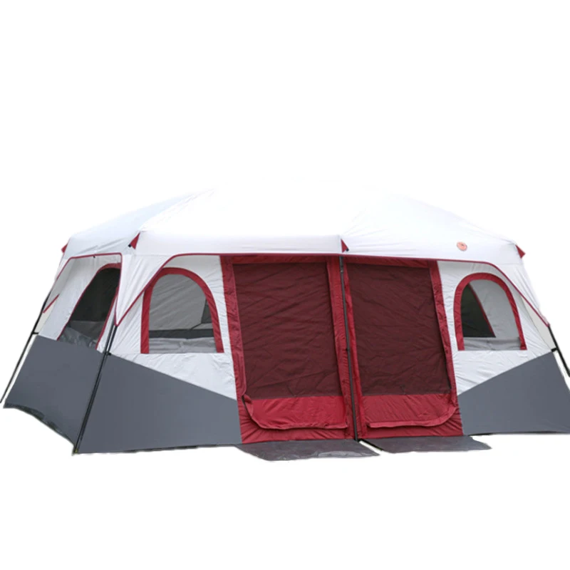 Outdoor Camping Tent With One Bedroom And One Living Room Single-Layer Tent Is Waterproof And Can Accommodate More Than 8 People