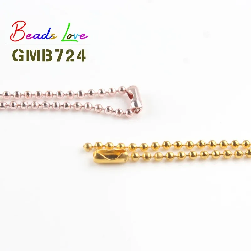 10pcs/lot 1.5MM Ball Bead Chains Fits Key Chain/Dolls/Label Hand Tag Connector For DIY Necklace Jewelry Making Findings 60cm