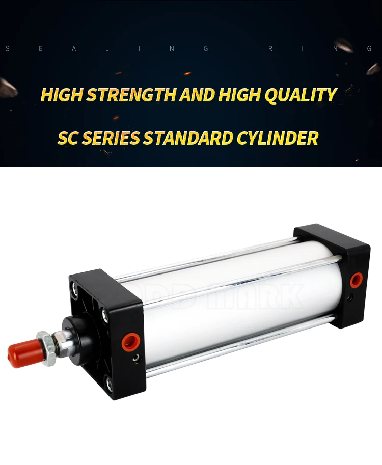 SC40/50/63/80/100/125/mm Bohrung Doppeltwirkender Standard-Druckluftzylinder 1100/1200/1300/1400/1500/1600/2000mm Hublänge – Detail 2