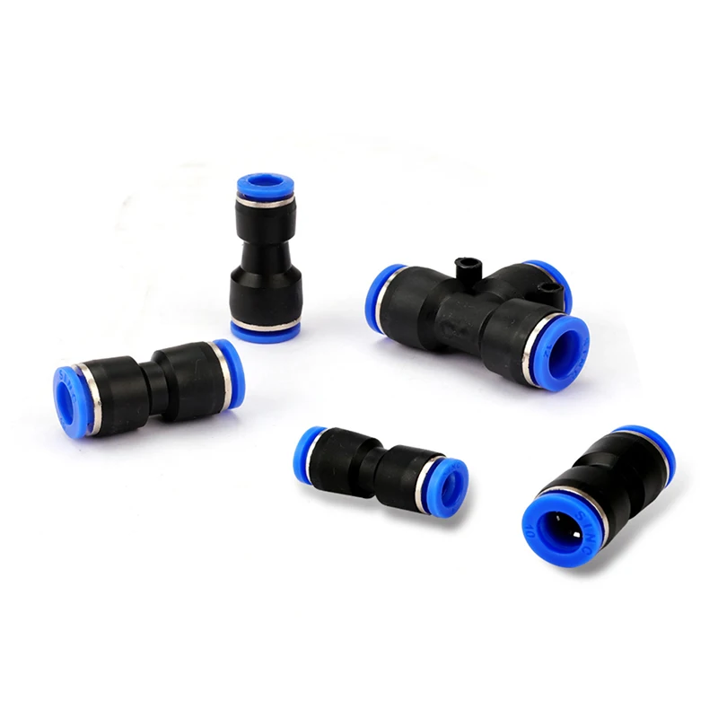 Pneumatic fittings PY/PU/PV/PE/HVFF/SA water pipes and pipe connectors direct thrust 4 to 12mm/ PU plastic hose quick couplings