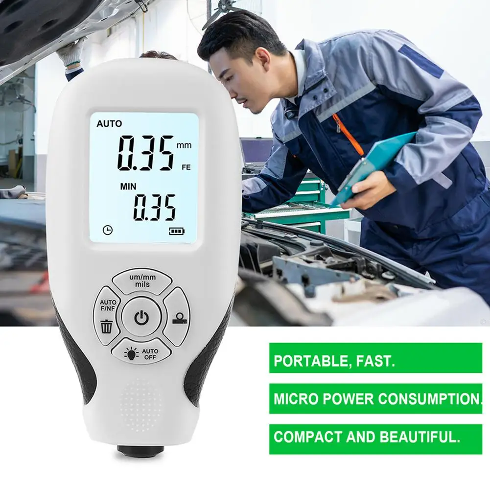 Digital Thickness Gauge Coating Paint 0-2000um Thickness Test Tool Digital LCD Paint Tester Thickness Gauge Test Instrument