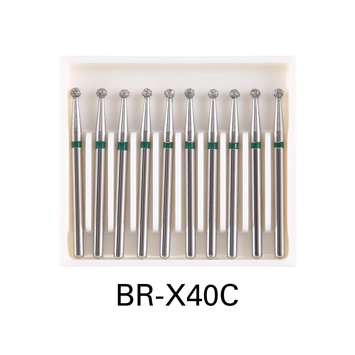 10 Boxen AZDENT Dental-Diamantbohrer, kugelförmige Edelstahlbohrer, 450000 U/min für FG 1,6 mm Hochgeschwindigkeits-Handstück, Zahnmedizin-Werkzeug – Detail 8