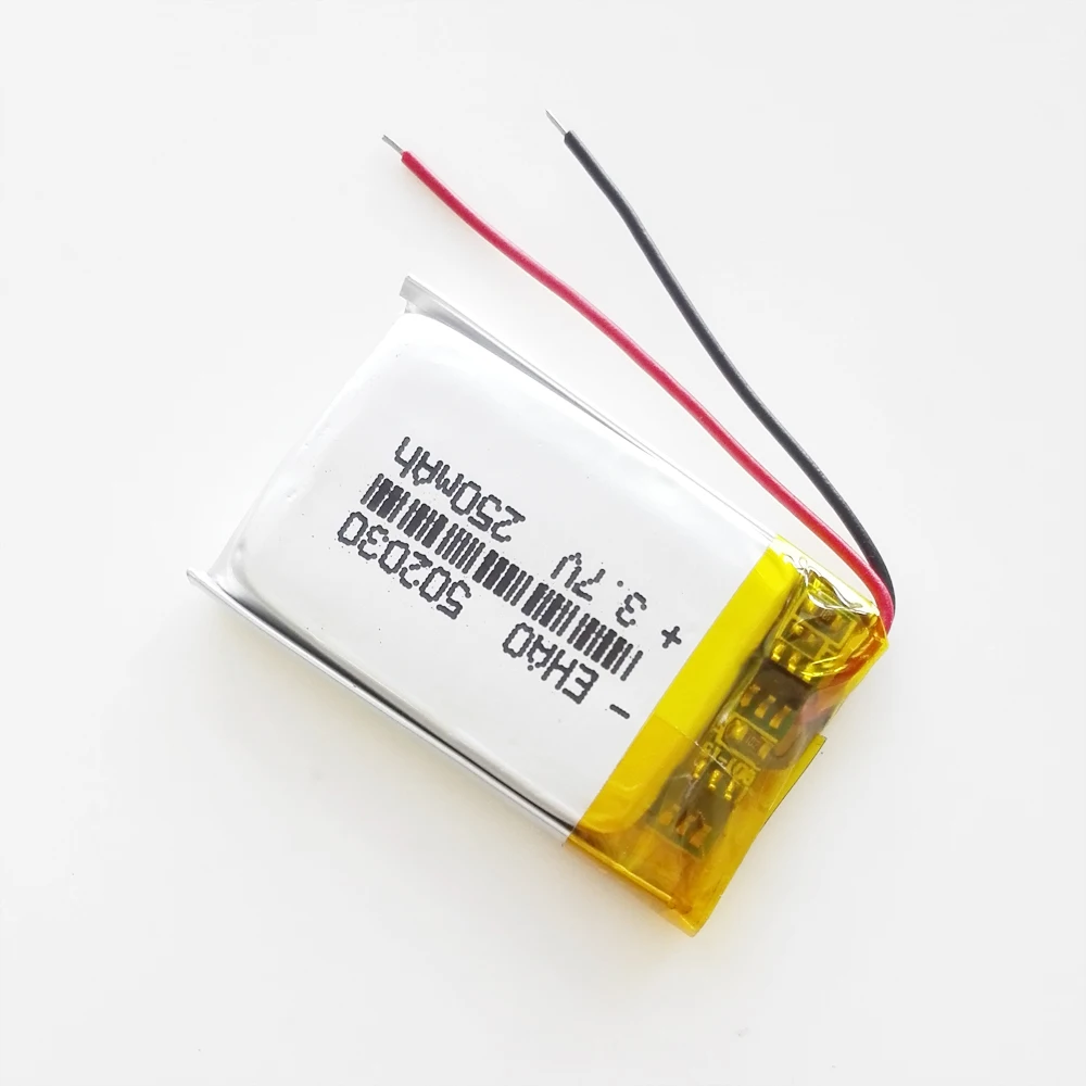 10 sztuk 3.7V 250mAh 502030 litowo-polimerowa LiPo akumulator komórki do Mp3 GPS część elektroniczna inteligentny zegarek