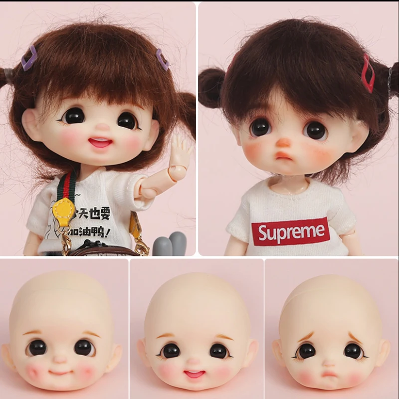 

HOUZIWA YMY Body Doll Accessories EGG OB11 Doll Head With Makeup