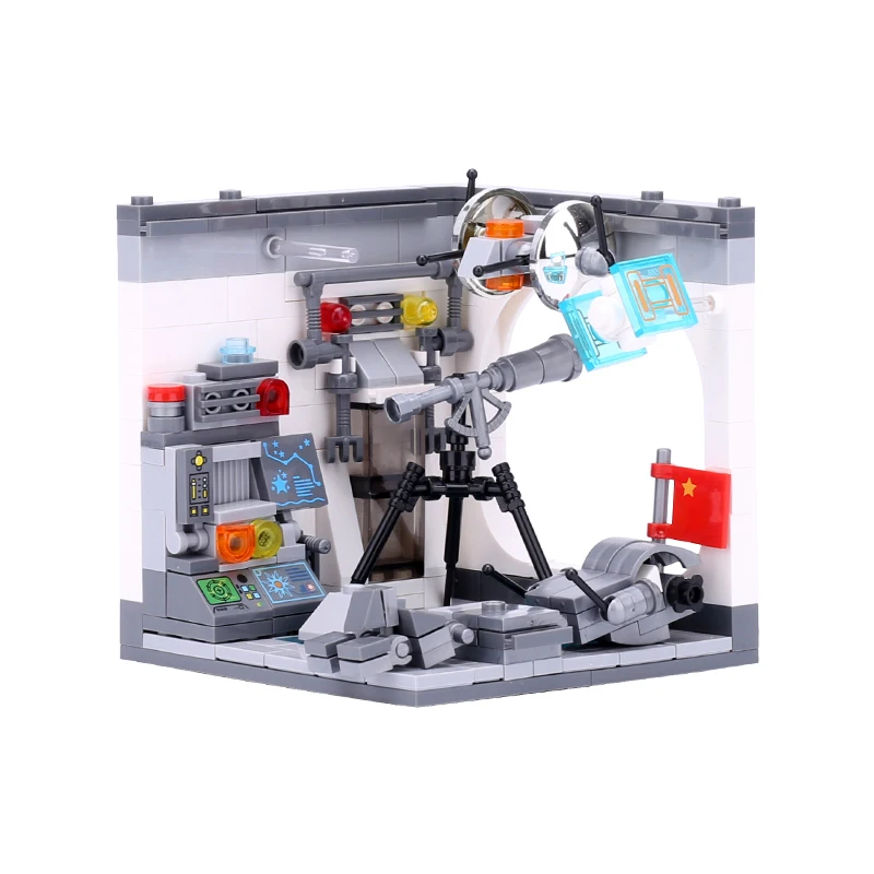 Blocs de construction de scène de maison de ville urbaine, scène d'occupation de travail, peintre/musicien/docteur/astroniste, jouets en briques avec figurines