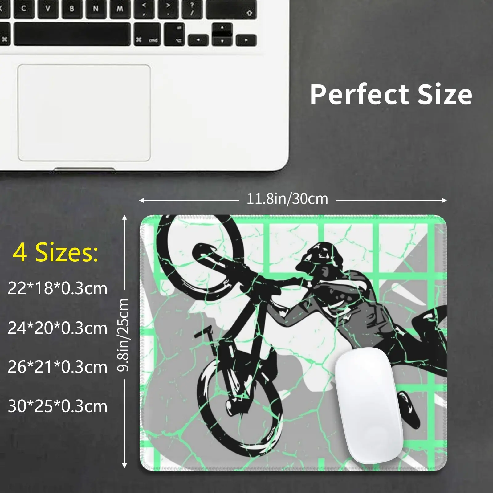 Mountain Bike-Dirt Bike Rider-Mtb Mouse Pad DIY Print Road Bike Mountain Bike Biker Ride