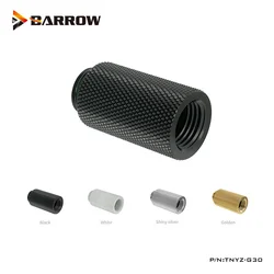 Barrow-Kit de refrigeración por agua para PC, extensor macho a hembra de 30MM, accesorios de conector de construcción, Blanco, Negro, plata, oro, TNYZ-G30, G1/4