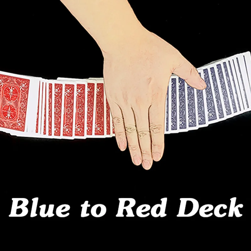 

Blue to Red Deck Magic Tricks Playing Card Color Change Poker Close Up Street Illusion Gimmick Mentalism Puzzle Toy Magia Card