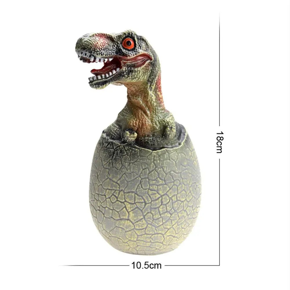 素敵なt-rexトリケラトプス恐竜卵pvcモデルbbデバイス開発おもちゃ古典的なおもちゃのための子供の誕生日ギフト