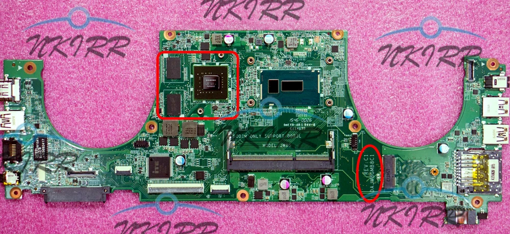 

GT830M 2G I7-5500U I5-5200U I3-4005U DAJW8GMB8C1 JW8 PXV9J PYXMC 5M32N Y9V59 41VDN K4J00 DDR3L for Vostro 5480 V5480 Motherboard