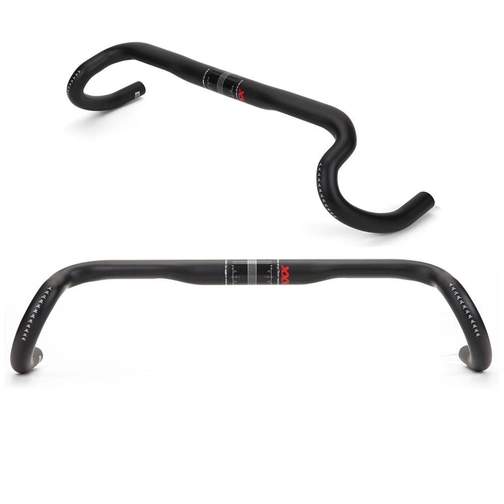 2022 BALUGOE New Carbon Gravel handlebar Big Flare Bar Cycle cross Road Bike handlebars 380/400/420/440mm carbon fiber bicycle