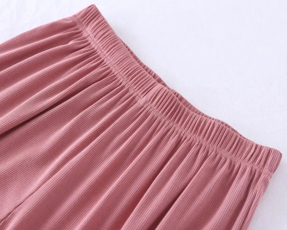 Pantalones acampanados de Modal para mujer, ropa de dormir holgada e informal para el hogar, primavera, verano y otoño, novedad