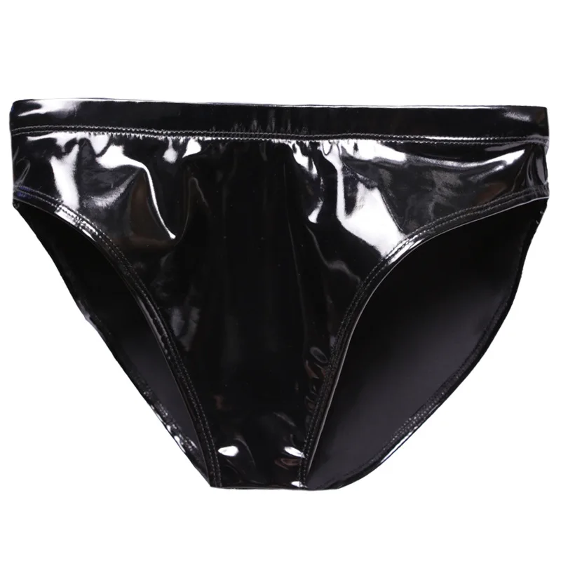 Plus Size Wetlook Shiny PVC Ladies Panties Sexy High Waist Underwear Women Calcinha Bragas Briefs Lingerie Shorts Calzon Mujer