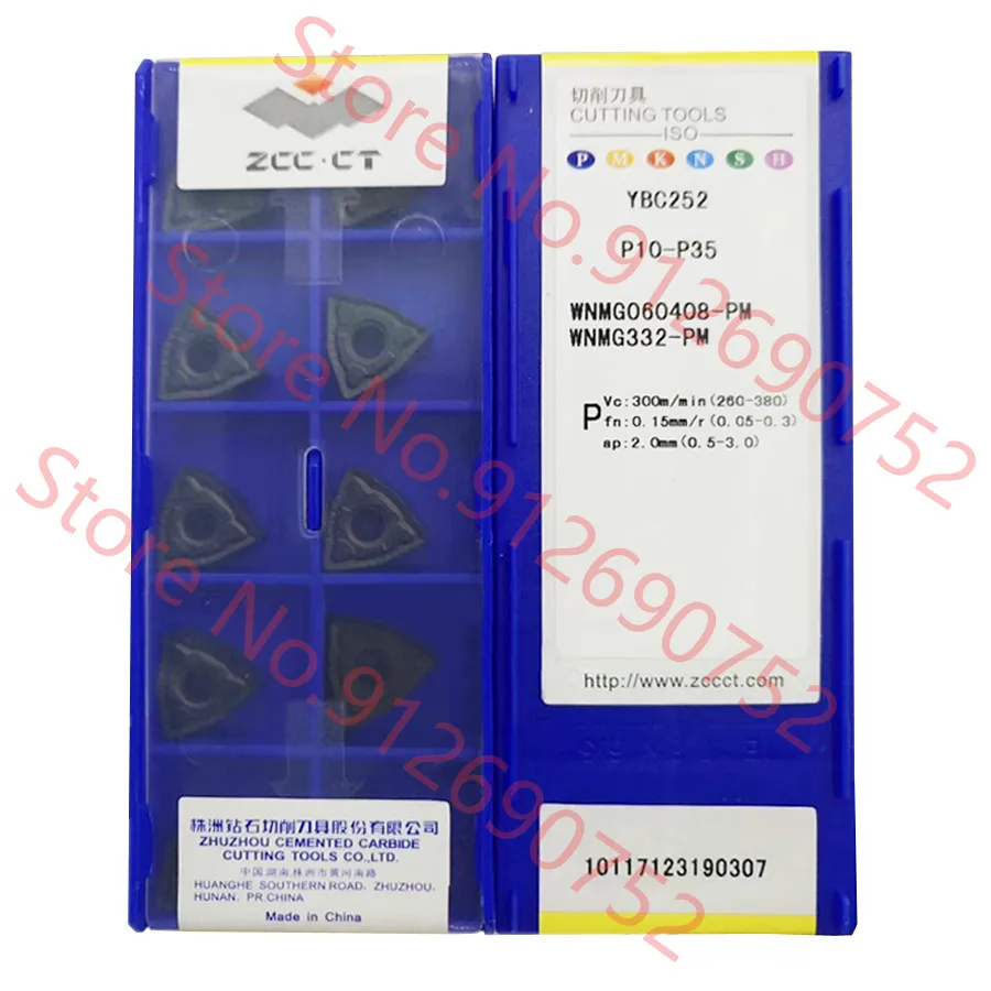 ZCC.CT WNMG060404-PM/WNMG060408-PM/WNMG080404-PM/WNMG080408-PM/WNMG080412-PM YBC252 inserti in metallo duro 10 pezzi