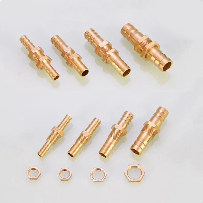 

Brass Barbed Pipe Fitting Straight Connector Adapter Bulkhead Hose Barb 4mm 6mm 8mm 10mm 12mm 14mm 16mm 19mm