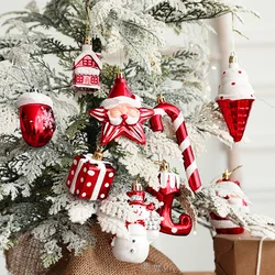 2pcs Christmas Tree Ornaments Decorations Hanging Pendant Christmas Home Decorations Xmas Gift Natale Navidad Noel Decor 2024