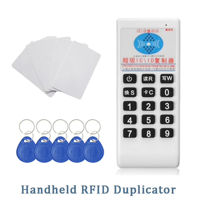 Handheld RFID Duplicator NFC Reader 125Khz T5577 Writer 13.56Mhz UID Smart Chip Card Key Cloner Programmer Copier