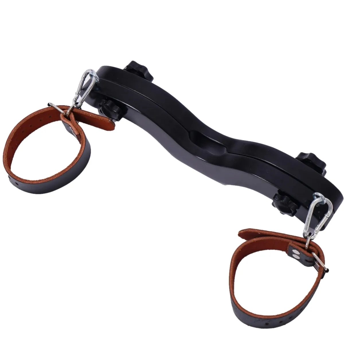 Black Wood BDSM Enforcer Humbler Set Cock & Ball Hand Anckle Cuffs Sex Toys for Man Scrotal Fixture CBT Ball Stretcher Smasher