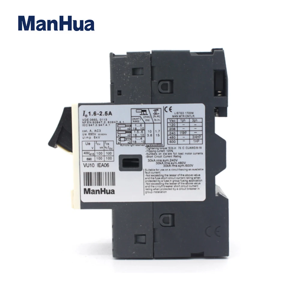 ManHua Motor Control and Protection GV2 ME Series Electric Motor Protection Circuit Breaker Push Button