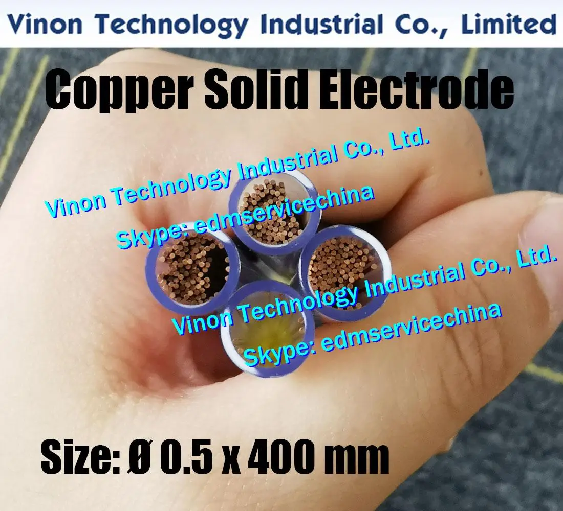 0.5x400MM Copper Solid Electrode (200pcs/lot),Copper Small Rod EDM Electrode Dia.=0.5mm Length=400mm used for Electric Discharge