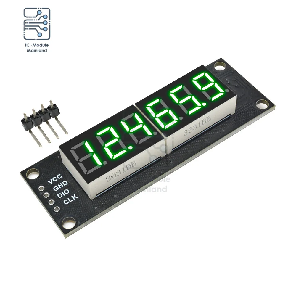 LED Digital Display Módulo de tubo, 4 Bits, 6 dígitos LED, 5V, 7 segmentos, TM1637, ânodo tubo decimal, 0,36\