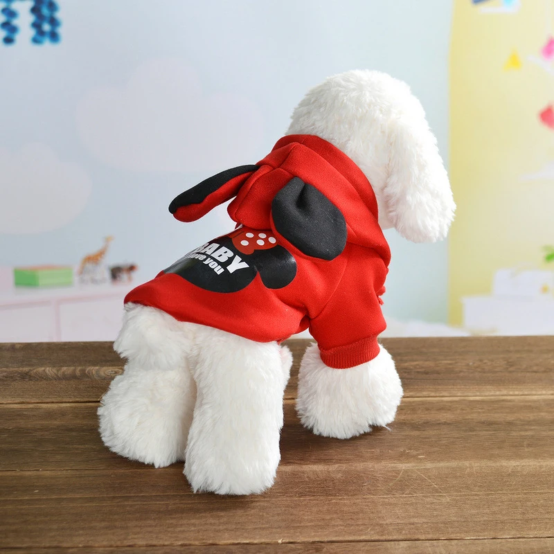 New Cartoon Thin Fleece Dog Clothes Fashion Puppy Hoodie For Small Medium Dog Cat Coat Clothing For Chihuahua Pug French Bulldog