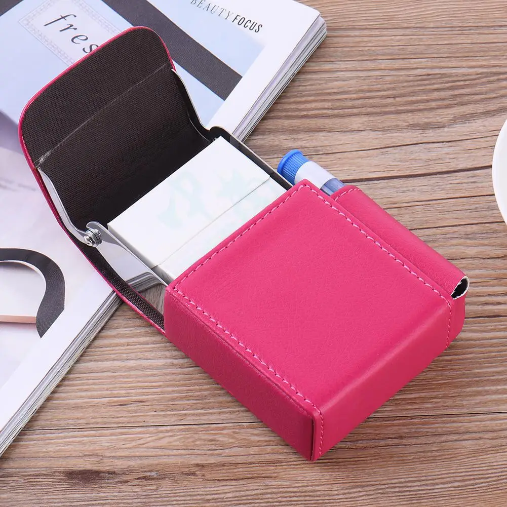 Cigarette Case PU Leather Cigarette Boxs Tobacco Pouch Lighter Holder Storage Container Best Gift For Men Cigarette Accessories