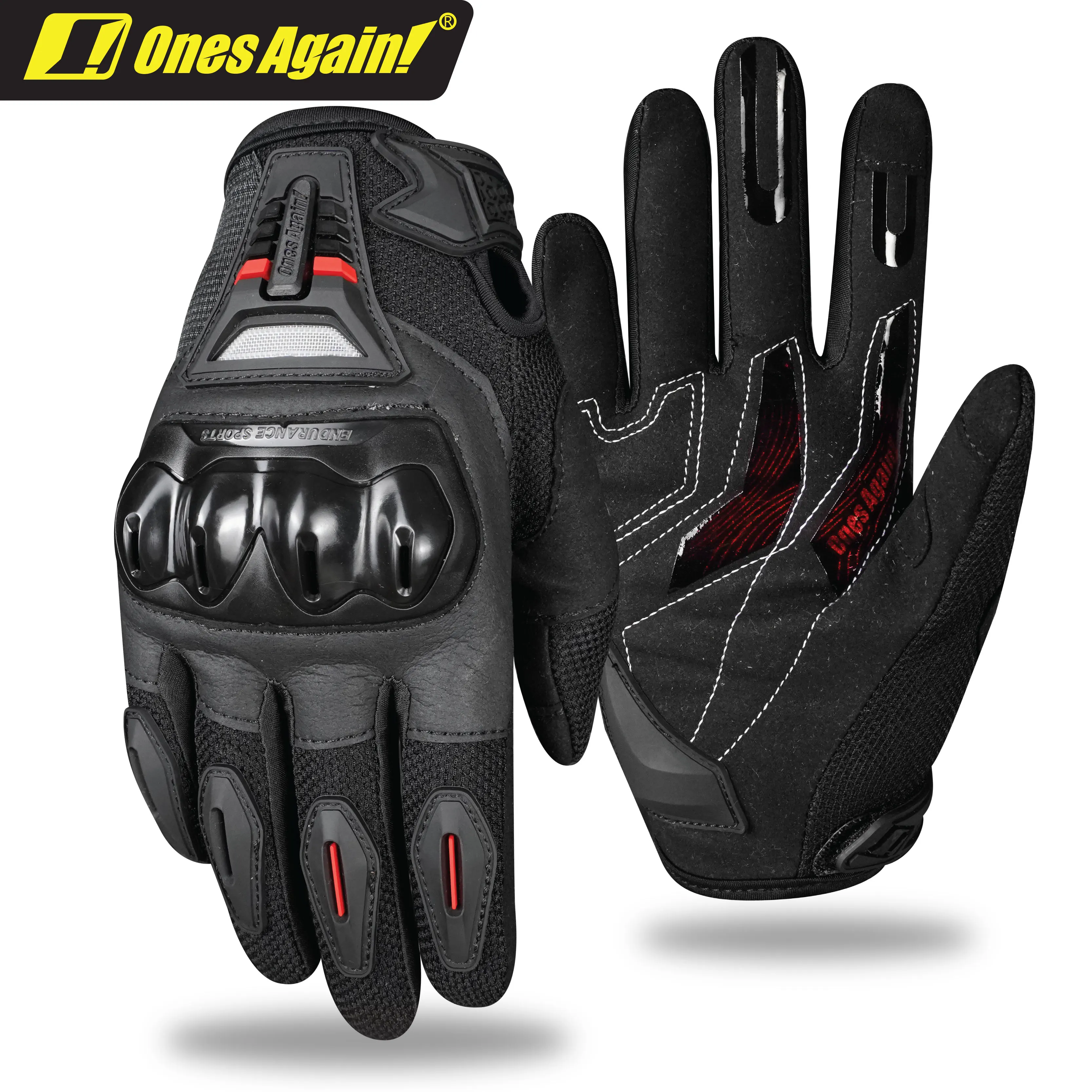 Motorbike Motorcycle Full Finger Ventilated Motorcycle Waterproof warm gloves Gloves Touch Screen Lightweight and breathable