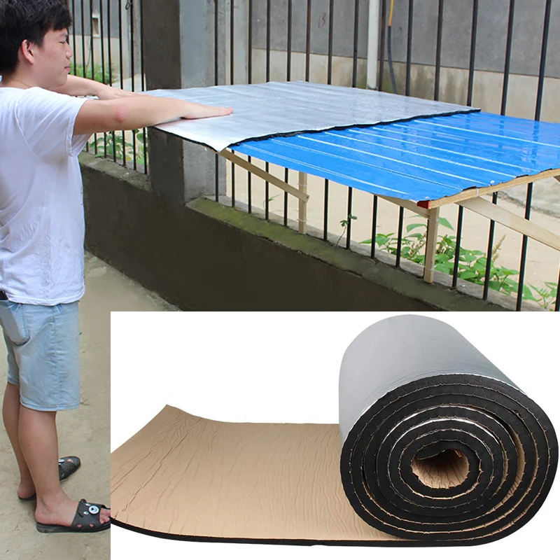 Waterproof Heat preservation insulation Material Thickness 10mm Aluminum foil EVA Sound insulation pad Width 30,40,50cm