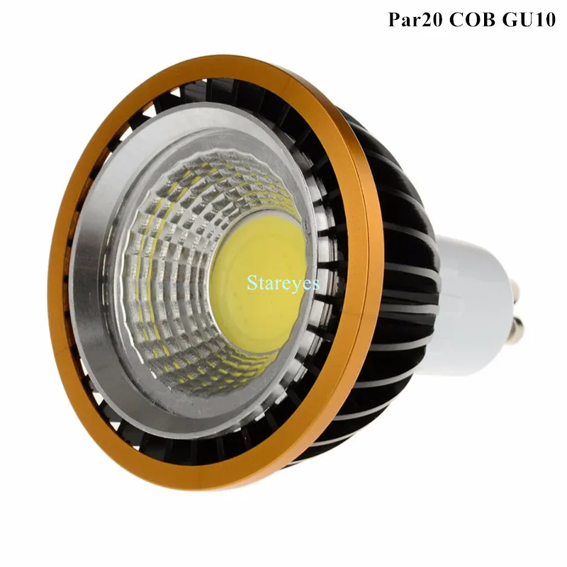 1 peça de lâmpada led cob par20 e27 gu10 b22 e14 110v 220v 3w 5w 7w lâmpada de luz regulável led p20 holofote downlight iluminação