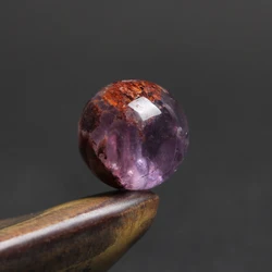 4A Natural Purple Phantom Chlorite Quartz Crystal Single Bead DIY Beads Jewelry Making