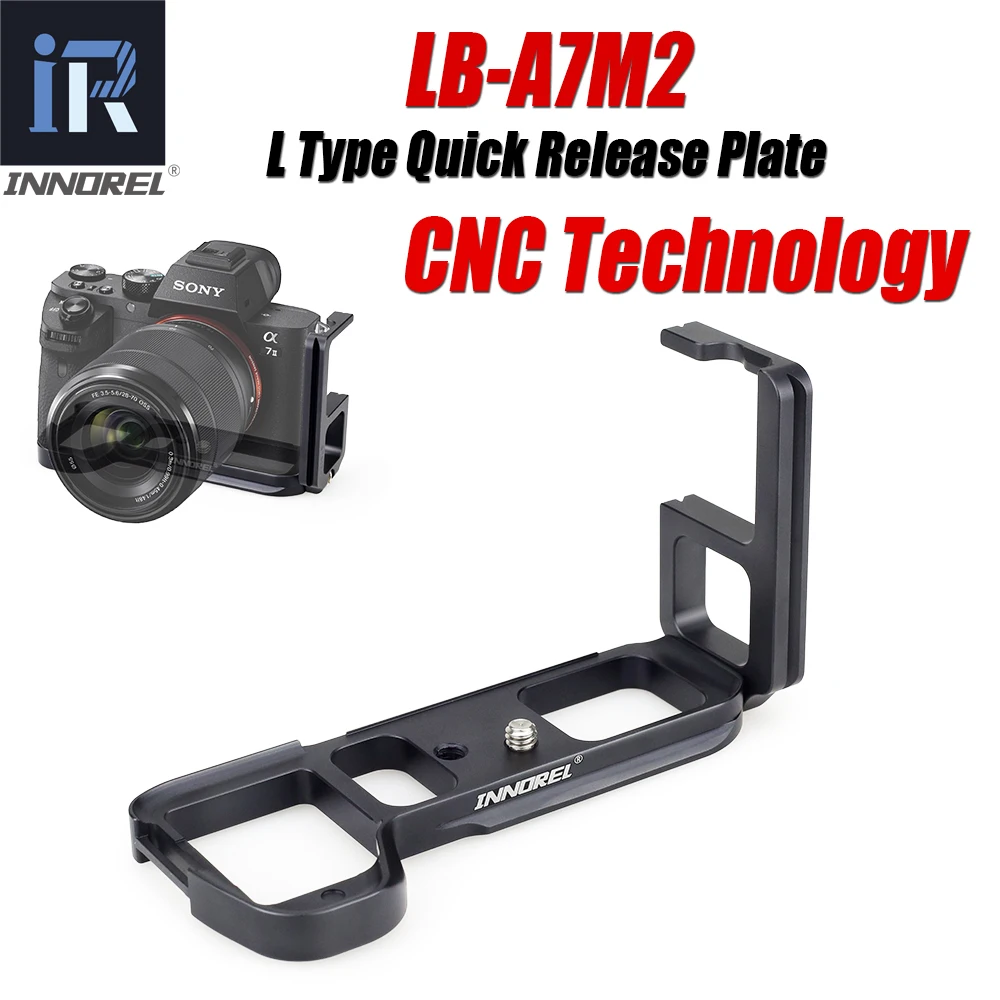 INNOREL LB-A7M2 L Type Quick Release Plate Vertical L Bracket LB-A7 II Hand Grip Specifically for SonyAlpha7II A7R2 A7M2 A7II